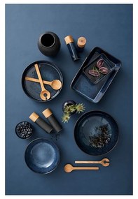 Čierna/modrá misa z kameniny ø 30 cm Gastro Dark Blue/Black – Bitz