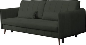 Rozkladacia pohovka Vannes, tmavo zelená látka