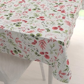 Biante Dekoračný obdĺžnikový obrus Leona LN-138 Červené a zelené lístky 130x160 cm