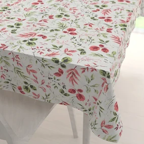 Biante Dekoračný obdĺžnikový obrus Leona LN-138 Červené a zelené lístky 130x220 cm