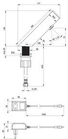 Deante BQR_P28V - Bezdotyková umývadlová batéria SENSE 230/6V leštená oceľ