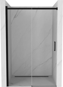 Mexen OMEGA posuvné sprchové dvere do otvoru 140 cm, čierna-transparentná, 825-140-000-70-00