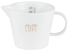 Biela porcelánová mliekovka ADD A LITTLE LOVE