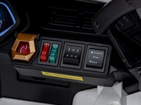 Ramiz Lamborghini SIAN Batéria pre deti biela + diaľkové ovládanie + EVA + pomalý štart + zvuková LED dióda