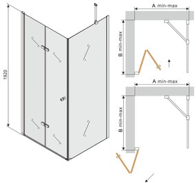 Sprchovací kút maxmax LIMA - 80x90 cm