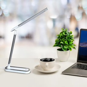 LED Stmievateľná dotyková stolná lampa MADERA LED/7W/230V biela