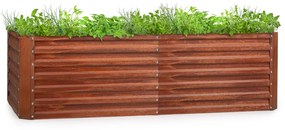 Blumfeldt Rust Grow, vyvýšený záhon, záhradný záhon, pozinkovaný oceľový plech, hrdzavá úprava