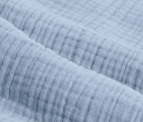 Mušelínová posteľná bielizeň, svetlomodrá, štandardná veľkosť