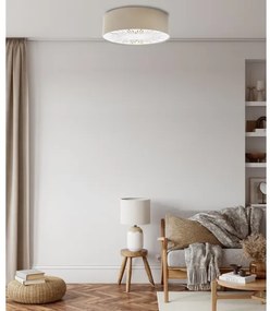 Stropné svietidlo RAYS 2xE27/60W/230V pr. 40 cm béžová