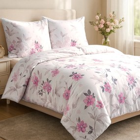 SATÉNOVÉ OBLIEČKY SATINLOVE 180X200 CM, 2KS 70X80 CM KVETY