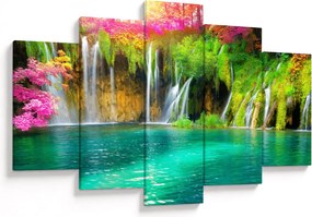 Obraz - Vodopád, Plitvické jazerá, Chorvátsko (150x105 cm)