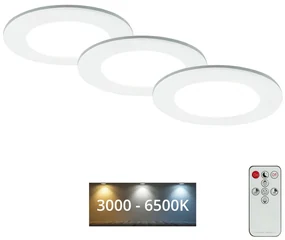 Briloner - SADA 3x LED Kúpeľňové podhľadové svietidlo LED/4,8W/230V IP44 + DO BL1319