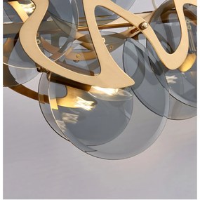 Toolight Toolight, stropné svietidlo 8xE14, APP1545-8CP zlatá matná-šedá, OSW-04065