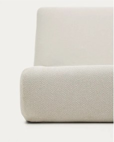 Béžová čalúnená jednolôžková posteľ bez roštu 90x200 cm Martina – Kave Home