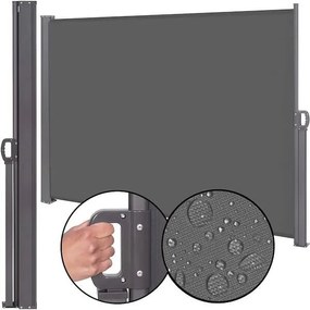 Bočná markíza 200 x 300 cm SPRINGOS AW0009 - tmavosivá