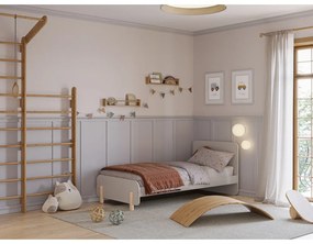 Krémová detská posteľ z borovicového dreva 90x190 cm Nora – Marckeric