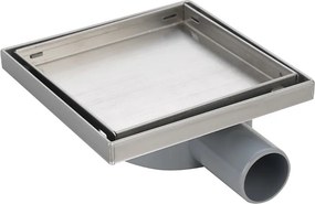 BPS-koupelny Štvorcový sprchový odtokový žľab 2in1 DL07-G1 HYD-3861 10x10 cm, satén