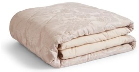 Béžový damaškový prešívaný pléd 240x260 cm Damask Jacquard – Catherine Lansfield