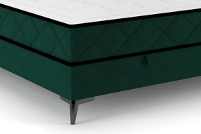 Posteľ Parana 160x200 cm, fľaškovo zelená zamatová látka