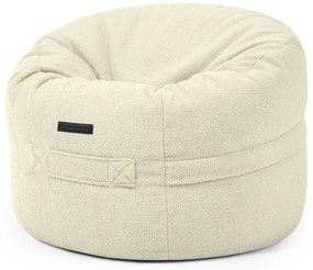 Krémový detský sedací vak z textílie buklé Roll 80 – SLOWDOWN