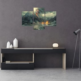 Obraz - Erupcia sopky (90x60 cm)