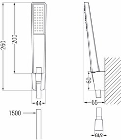 Mexen Sabre R72 vaňová sada, chróm - 72103R72-00