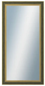 DANTIK - Zrkadlo v rámu, rozmer s rámom 60x120 cm z lišty ZVRATNÁ zelenozlatá plast (3070)