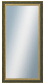 DANTIK - Zrkadlo v rámu, rozmer s rámom 60x120 cm z lišty ZVRATNÁ zelenozlatá plast (3070)