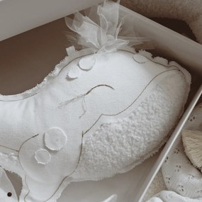 Závesná dekorácia veľryba biela 40x25x8cm