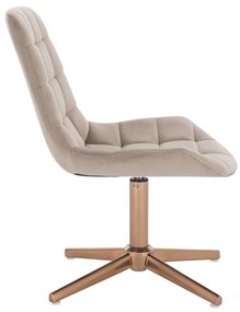 LuxuryForm DESIGN Stolička PARIS VELUR na zlatom kríži - latte