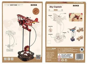 RoboTime 3D mechanická skladačka Dvojplošník s kyvadlom