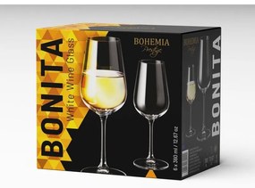 BOHEMIA PRESTIGE BONITA POHÁR NA VÍNO 360ML SADA 6KS