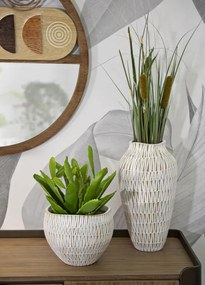 Kvetináč Stiky 26 cm zlatý/biely