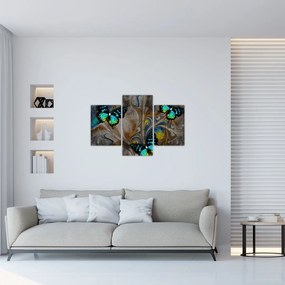 Obraz - Žiariví motýle na obraze (90x60 cm)