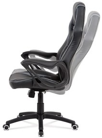 BONTEC Herné stoličky, hojdací mechanizmus, čierna ekokoža, KA-G406 GREY Farba: Čierna