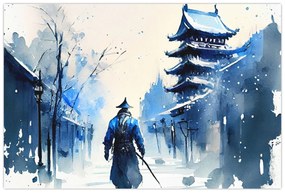Obraz - Samuraj, aquarel (90x60 cm)