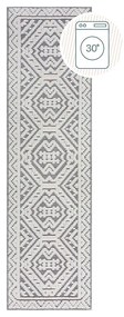 Sivý umývateľný behúň zo ženilky 60x240 cm Jaipur – Flair Rugs