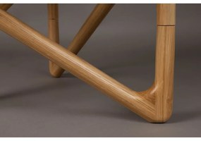 Okrúhly konferenčný stolík so sklenenou doskou v prírodnej farbe ø 80 cm Naia – Dutchbone