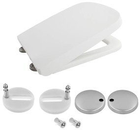 Gamma Viana, toaletná WC doska s pomalým zatváraním, duroplast, EasyClean, biela lesklá, GMA-D6