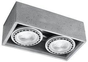 Sollux SL.0884 - Stropné svietidlo QUATRO 2xGU10/40W/230V betón