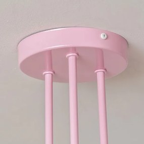 Prisadený luster OXFORD 3xE27/15W/230V ružová