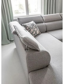 Svetlosivá rozkladacia rohová pohovka (ľavý roh) Sweet Harmony – Miuform