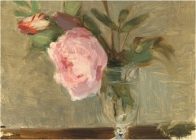 Sklenený obraz - Berthe Morisot, Peonies, reprodukcia (70x50 cm)