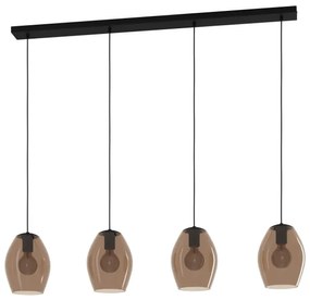 Eglo 390162 - Luster na lanku ESTANYS 4xE27/40W/230V hnedá