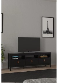 Čierny TV stolík 151x54 cm Madrid – Tvilum