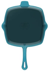 Ernesto®  Liatinová grilovacia panvica, 24,5 x 24,5 cm (petrolejová)  (100352880)