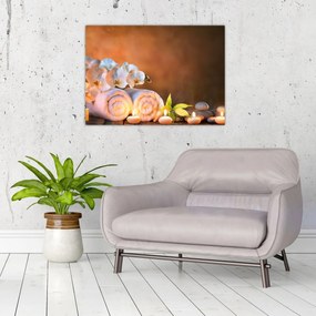 Sklenený obraz - Relax a Spa (70x50 cm)