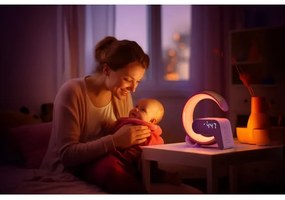 Immax 08986L-LED RGB Stmievateľná lampa s budíkom a Qi nabíjaním 30W/230V zlatá