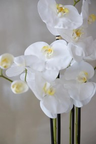 Umelá orchidea ORCHIDELIS, plast, výška 87 cm, biela