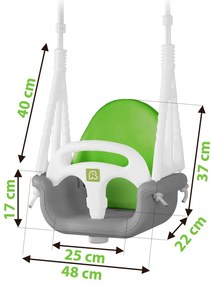 Sloník vedro hojdačka 3v1 Ricokids šedá zelená